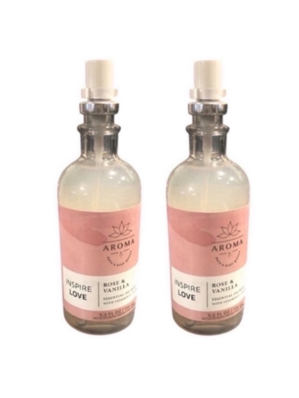 2 Aromatherapy Inspire Love Rose and Vanilla Essential Oil Mist